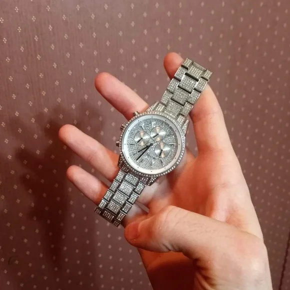 Ritz Michael Kors Pave Watch MICHAEL KORS Ritz Pavé Rose Gold-Tone